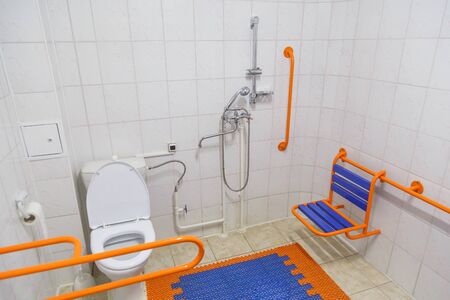 Toilet room for disabled childrenの写真素材