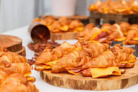 Catering service. Served table with snacks at event.の写真素材