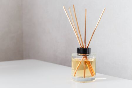 Home fragrance with bamboo sticksの写真素材