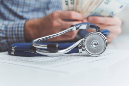 Finance and medicine. Health insurance conceptの写真素材