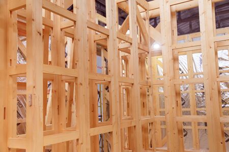 New construction framing house.の写真素材