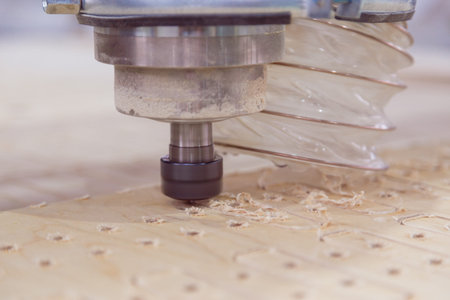 Processing of panels on the coordinate-milling woodworking machine with CNC.