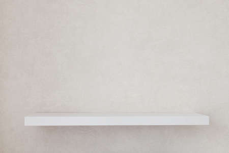 White empty shelf on wall mock up. Interior elementsの写真素材