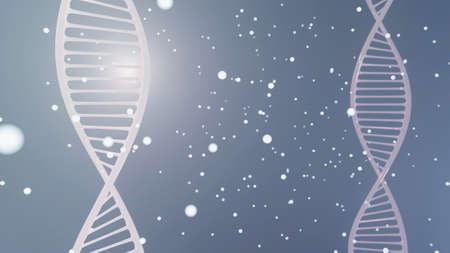 Digital illustration DNA structure in colour background. 3d renderの写真素材