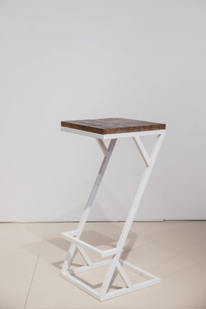 Metal frame and wood coffee table