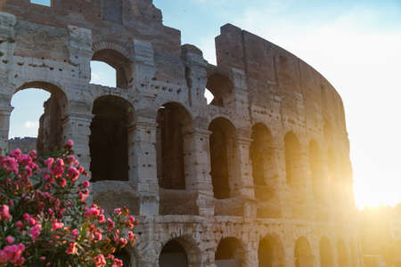 Colosseum in Rome, Italy during sunrise. Rome architecture and landmarkの写真素材