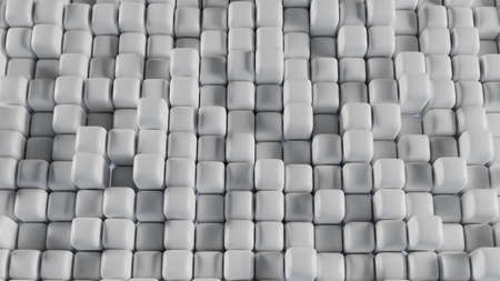 Abstract smooth-edges parallelepipeds texture. Random height tile background pattern. 3d rendering.の写真素材