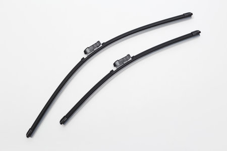 Car wipers isolated on white backgroundの写真素材