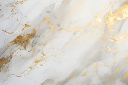 White gold marble texture pattern background. Generative AIの素材
