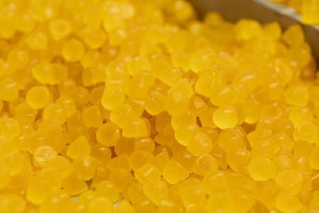 Jelly Fruit Candy Production. Colorful Sweet Confectionery Close upの写真素材