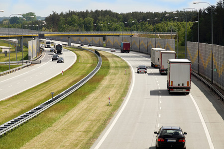 Noise Reduction Walls significantly reduce the noise generated by moving vehicles (sound barrier).の写真素材