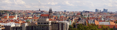 Czech capital: Prague. View of the old and new part of the city.の写真素材