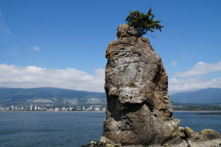 Formerly a landmark for mariners, today a tourist attraction. Siwash Rock, also known by its...