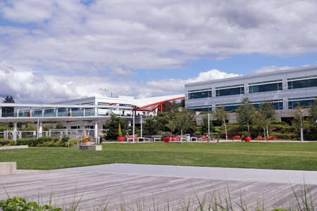 Kirkland, Washington state. One of the Google corporation buildings. USA. August 2019.のeditorial素材