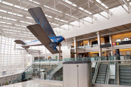 Seattle â Tacoma International Airport also referred to as Sea â Tac Airport or Sea â Tac. The interior of the departure terminal. August 29, 2019.のeditorial素材