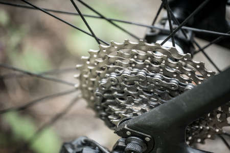 Eleven road bike wheel sprocketsの写真素材