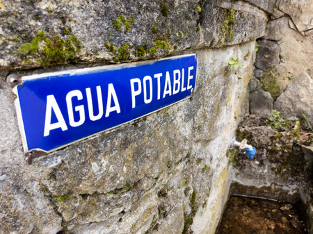 Antique water source of drinking waterの写真素材