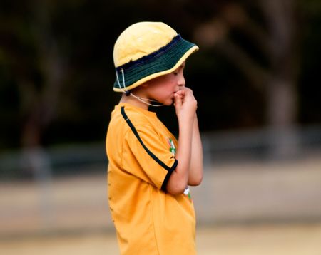Visual moments from children's cricket games の写真素材