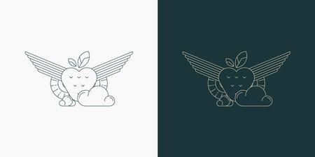 line are creative illustration and symbol for logoのイラスト素材