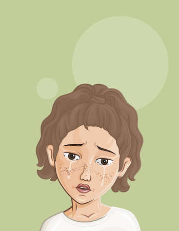 Cartoon Female portrait. Woman avatar.のイラスト素材