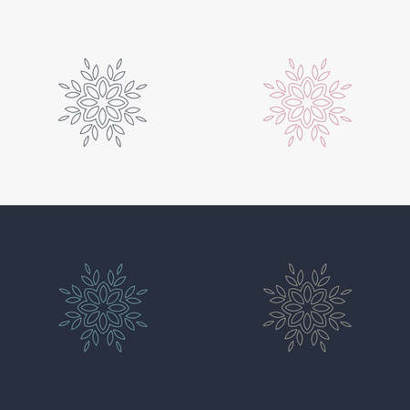 custom creative luxury ornament frame mandala logoのイラスト素材
