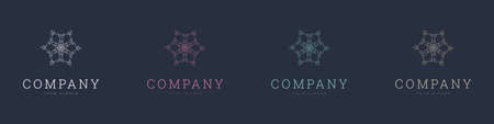 creative mandala vector logo template brand retroのイラスト素材