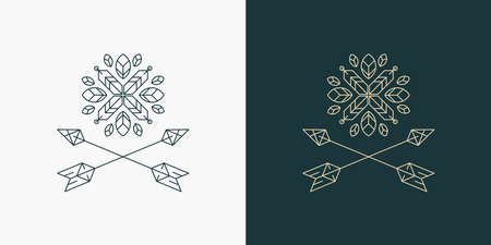 line are creative illustration and symbol for logoのイラスト素材