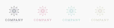 creative mandala vector logo template brand retroのイラスト素材