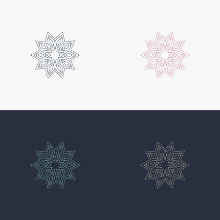 custom creative luxury ornament frame mandala logoのイラスト素材