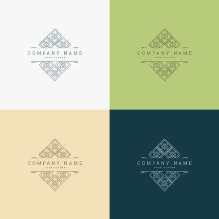 badge mosaic vintage creative logo template designのイラスト素材