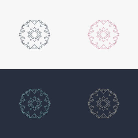 custom creative luxury ornament frame mandala logoのイラスト素材