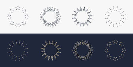 custom creative luxury frame mandala simple retroのイラスト素材