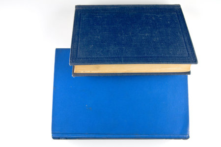 Vintage grunge books on white  の写真素材