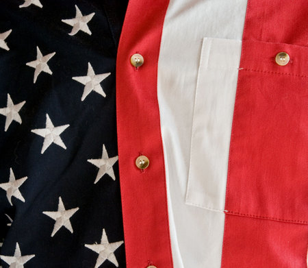 Patriotic shirt - closeup background, texture