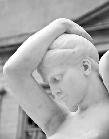 Classical marble sculpture - detailsの写真素材