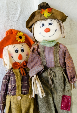 Details of Thanksgiving decoration - scarecrow の写真素材