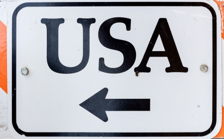 Old rusty USA sign の写真素材