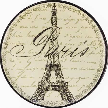 Vintage wall decoration sign with Paris themeの写真素材