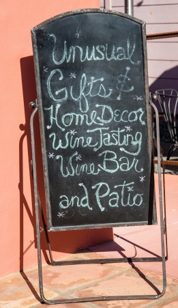 vintage store blackboard advertisement の写真素材