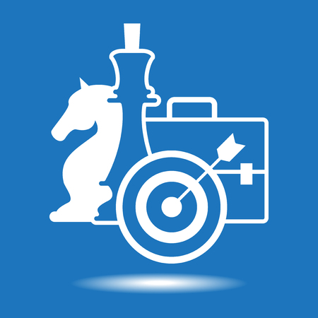 Business strategy icon. Modern flat design concept for web banners, web sites. The file is saved in the version AI10 EPS.のイラスト素材