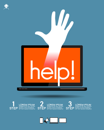 Helpful icon. Service concept us support help desk. Infographics design web elements. Template background. File is saved in AI10 EPS version.のイラスト素材