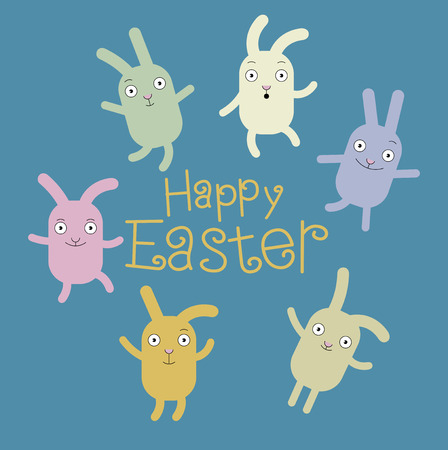 Happy Easter background. Happy Easter design. Rabbit modern design icon. File is saved in AI10 EPS version.のイラスト素材