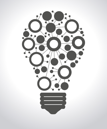 Lamp consisting of links. The concept of communicationのイラスト素材