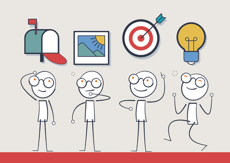 Email advertising design. Infographic template  Icons set  Modern flat design concept for web banners, web sites.のイラスト素材