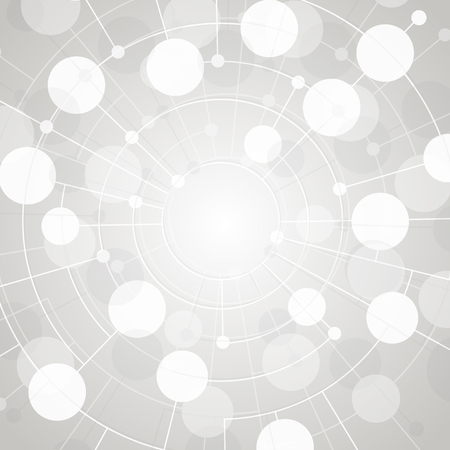 White texture. Abstract dots and circles connected by lines and curves. Concept of operation of computer network work. Background the nerve cells of the human. File is saved in AI10 EPS version. This illustration contains a transparency のイラスト素材