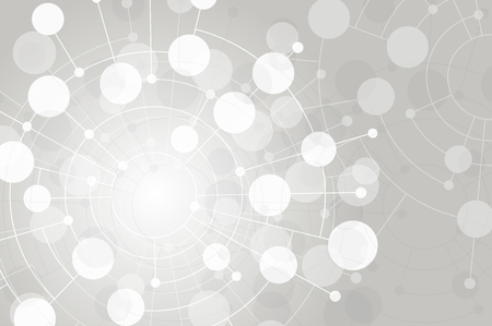White texture. Abstract dots and circles connected by lines and curves. Concept of operation of computer network work. Background the nerve cells of the human. File is saved in AI10 EPS version. This illustration contains a transparency のイラスト素材