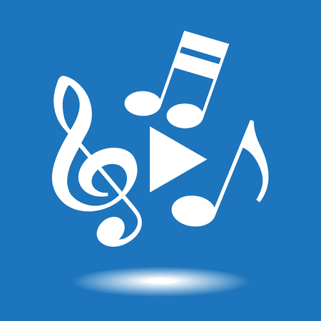 Musical notes vector icon.のイラスト素材