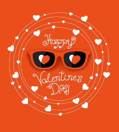 Postcard to the day of Valentine's. Valentine's day print and web. Vector illustration for Valentine's day  greeting cardsのイラスト素材