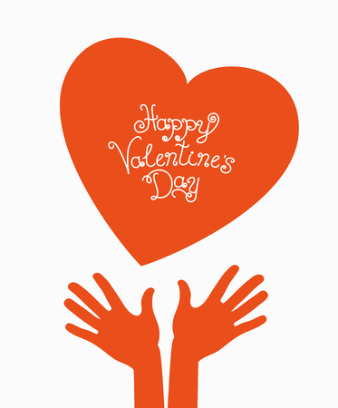 Postcard to the day of Valentine's. Valentine's day print and web. Vector illustration for Valentine's day  greeting cardsのイラスト素材