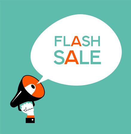 flash sale banner.Template background.のイラスト素材